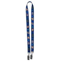 3/4” Import Air Ship Width Dual Attachment Super Soft Polyester Multi-Color Sublimation Lanyard